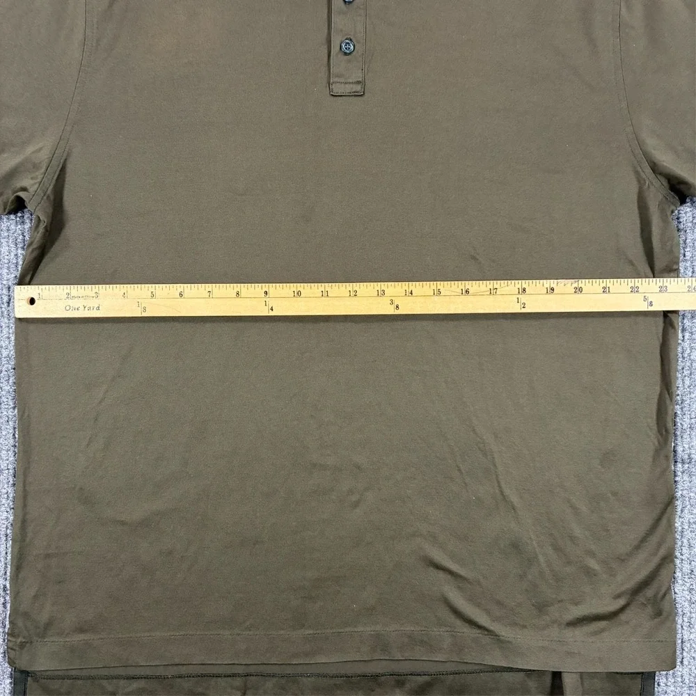 Brooks Brothers 346 Mercerized Polo Shirt Mens Size XL Olive Green Short Sleeve